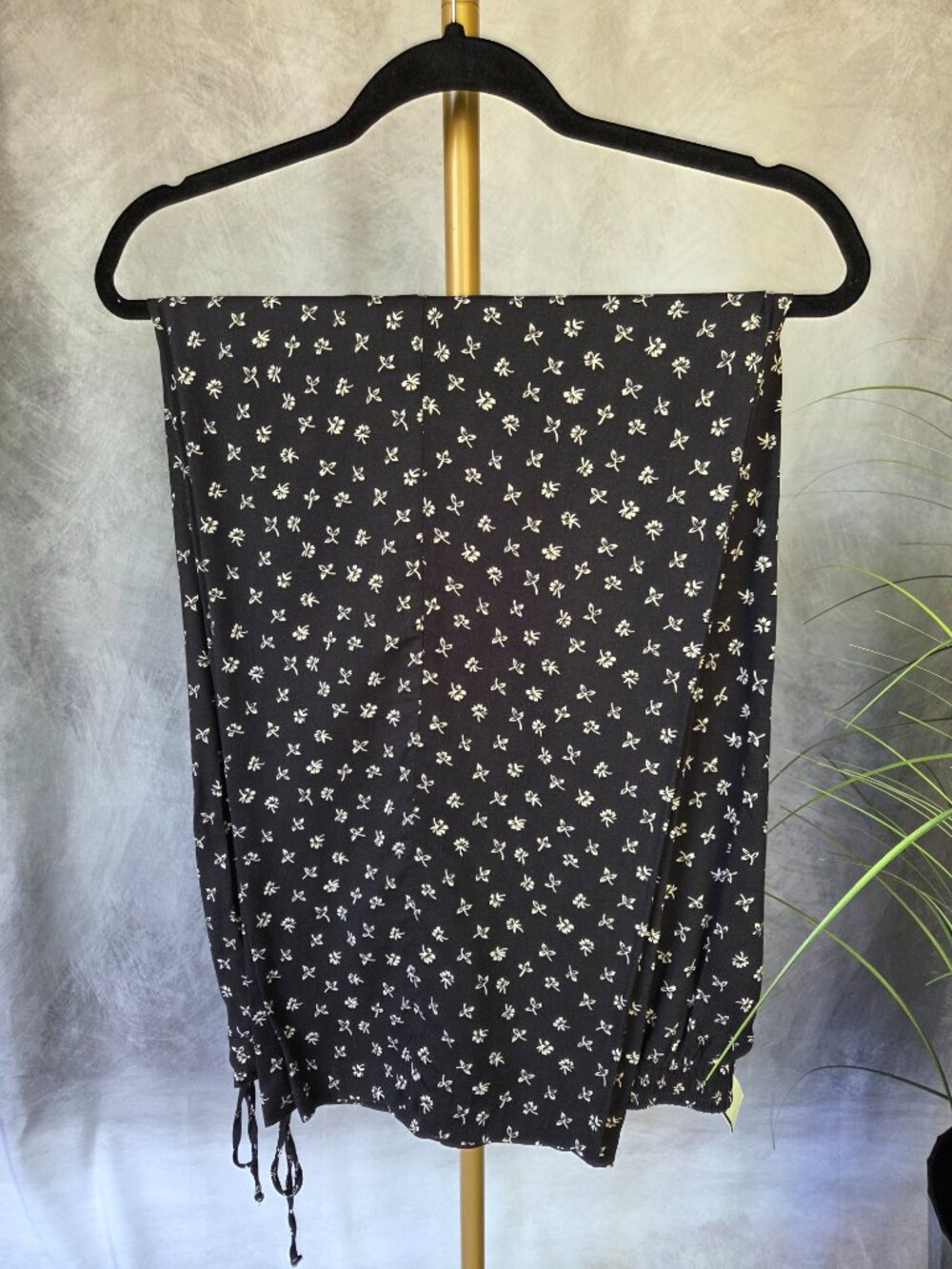 Vintage Women's Hunt Club Black & White Floral Pull-On Pants Size 2X NWT